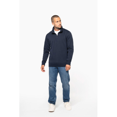 Zipped neck sweatshirt